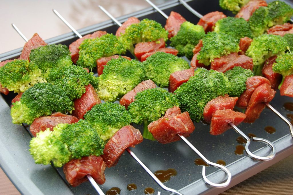 Bear Steaks with Kabobs