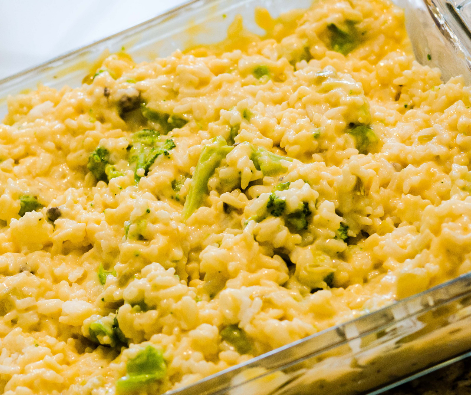 Broccoli Rice and Cheese Casserole | Cooking Mamas