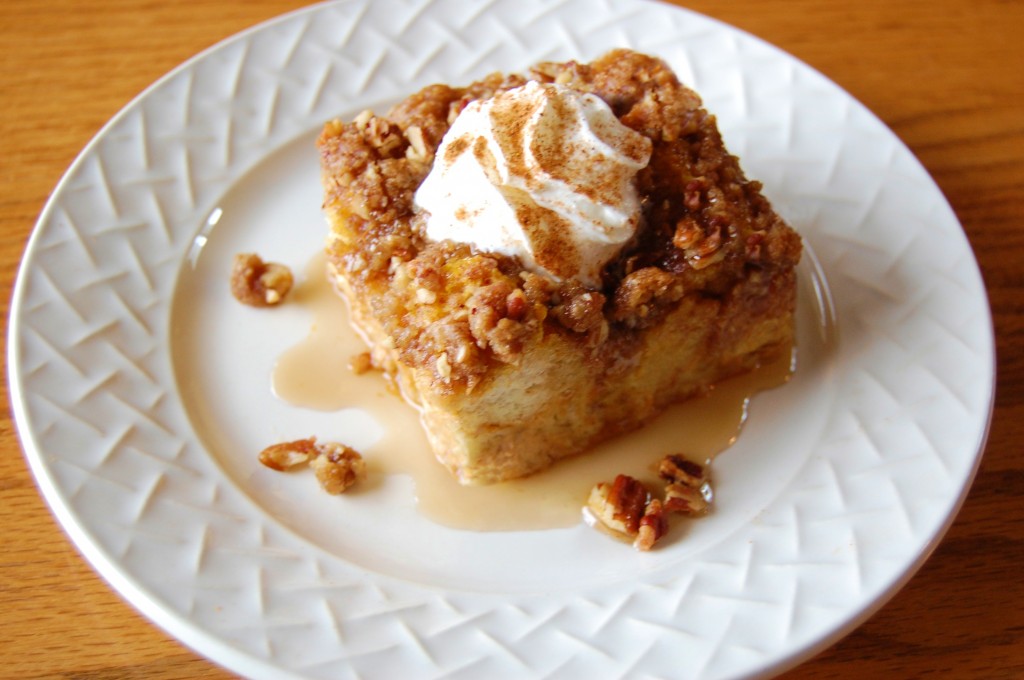 Pumpkin French Toast Casserole with Brown Sugar Crumble | Cooking Mamas