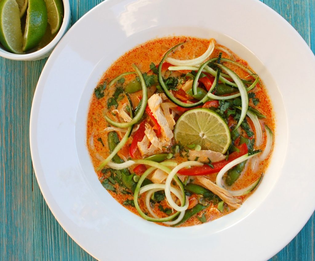 Thai Chicken Zoodle Soup | Cooking Mamas